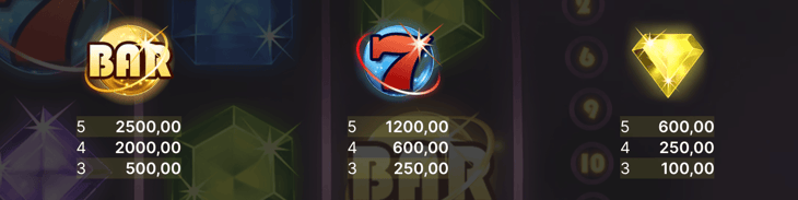 Starburst slot simboli alto payout screenshot